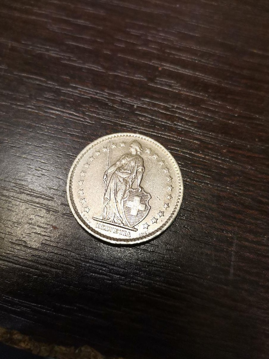 Moneda elvețiană 2 franci din 1975