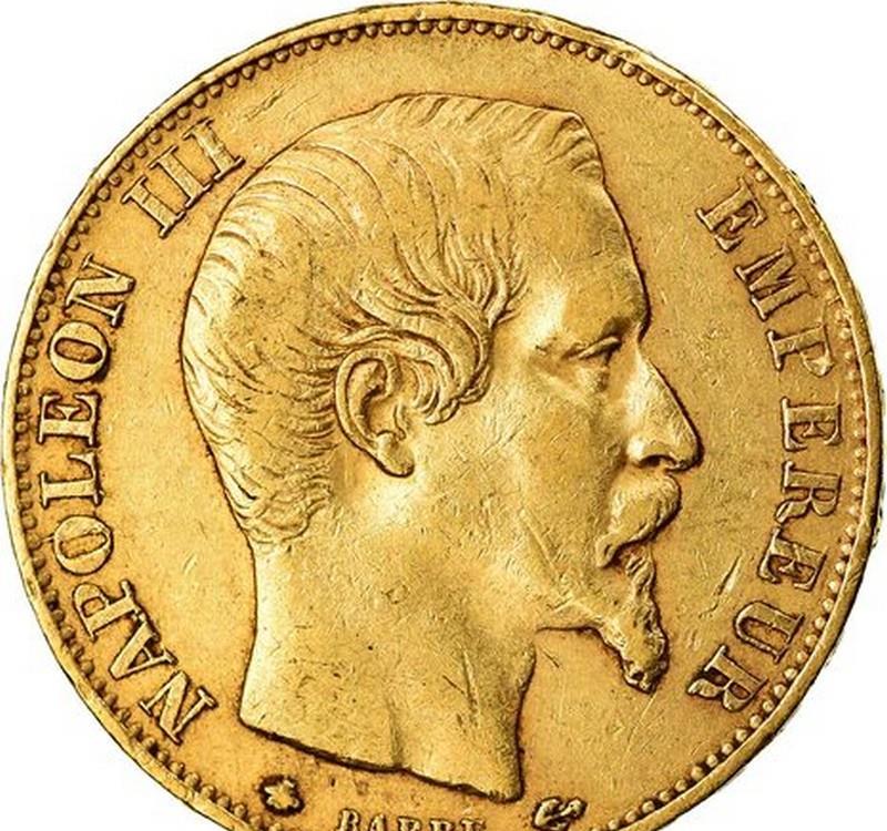 Moneda istorica din Aur 20 franci Napoleon al III-lea Franța 6,45 grame