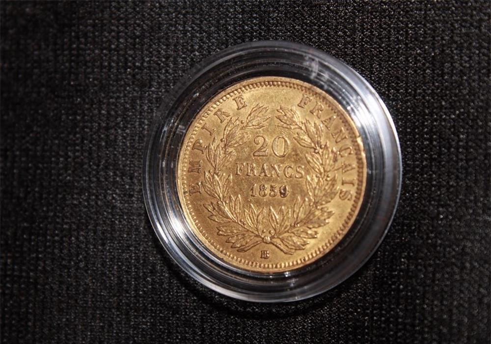 Moneda istorica din Aur 20 franci Napoleon al III-lea Franța 6,45 grame