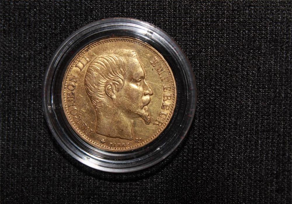 Moneda istorica din Aur 20 franci Napoleon al III-lea Franța 6,45 grame