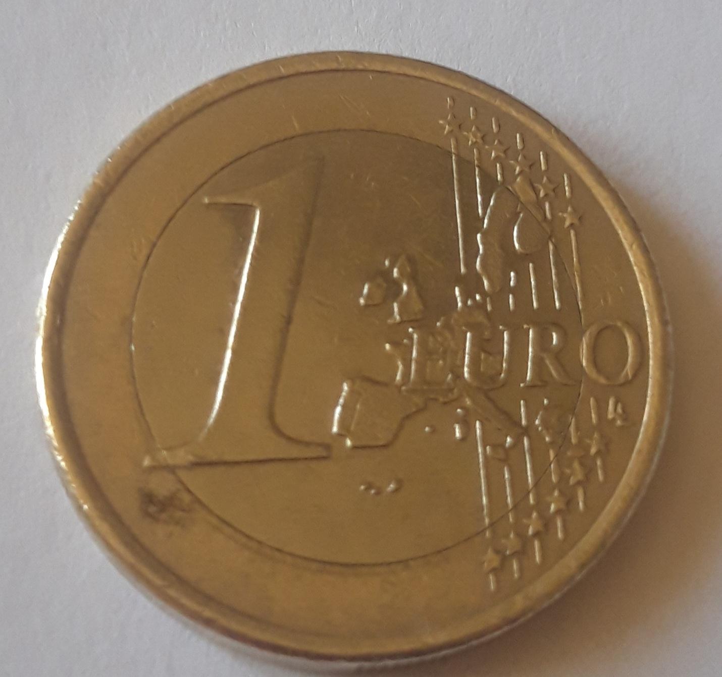 Monedă rară de 1 euro, Grecia, 2002