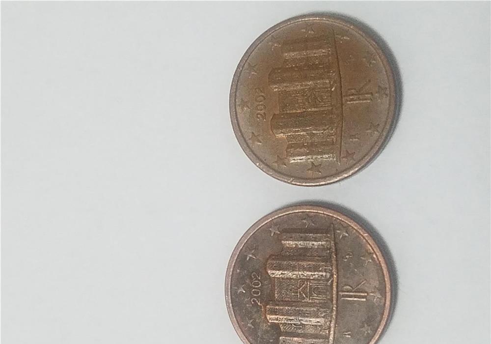 Monede rare din  2002: 2 EURO("S"), 20 CENT, 1CENT