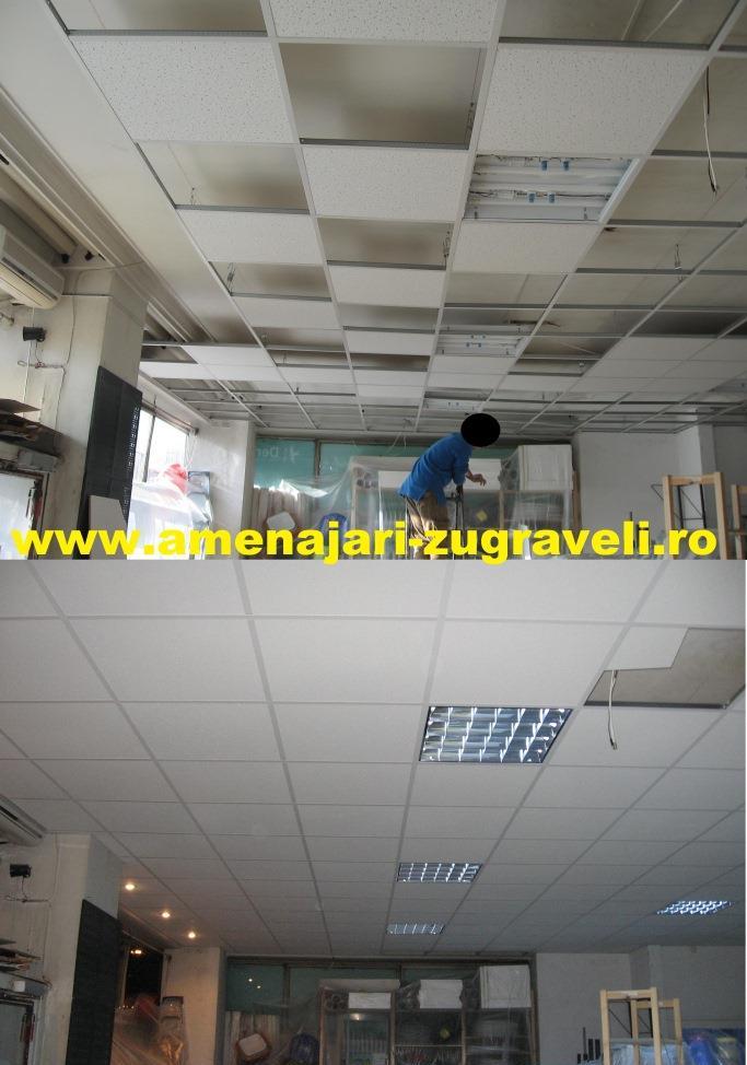 Montaj Tavan Fals Casetat pentru Birouri, Hale, Saloane, Magazine, Spitale, Locuinte