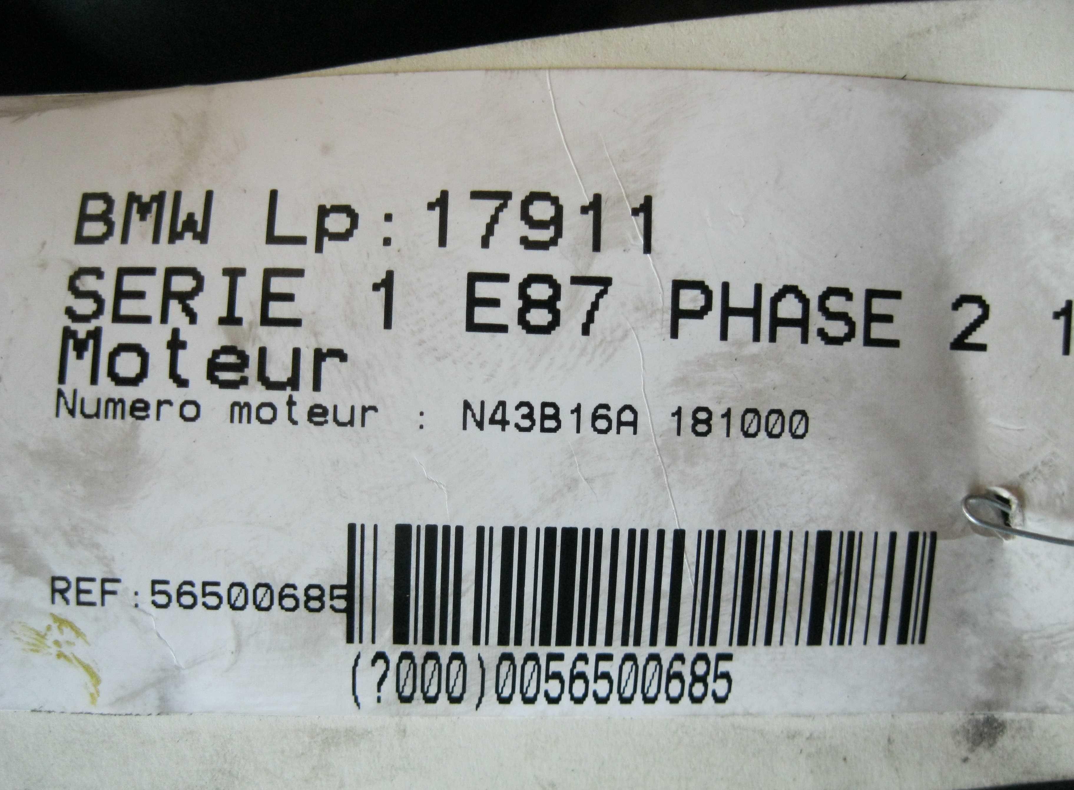 Motor CuAnexe BMW/E87 116i*N43B16A*(122Cp)RulajMicEuro4E81FRANTA