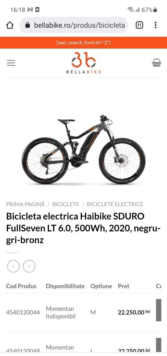 MTB/Bicicleta electrica 27.5+ Haibike SDURO FullSeven LT 6.0, 2020