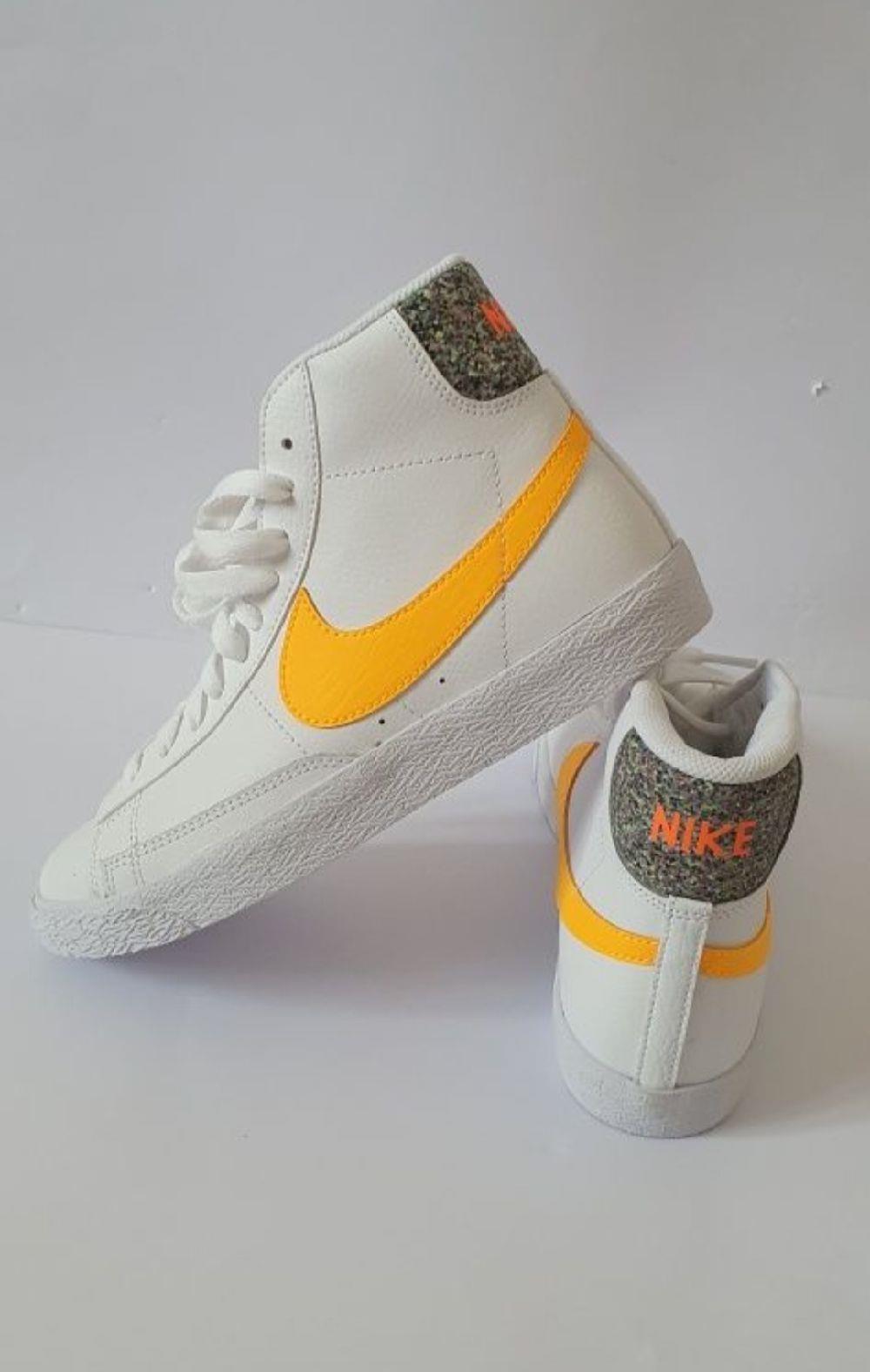 Nike Blazer Mid Gs White Laser Orange
