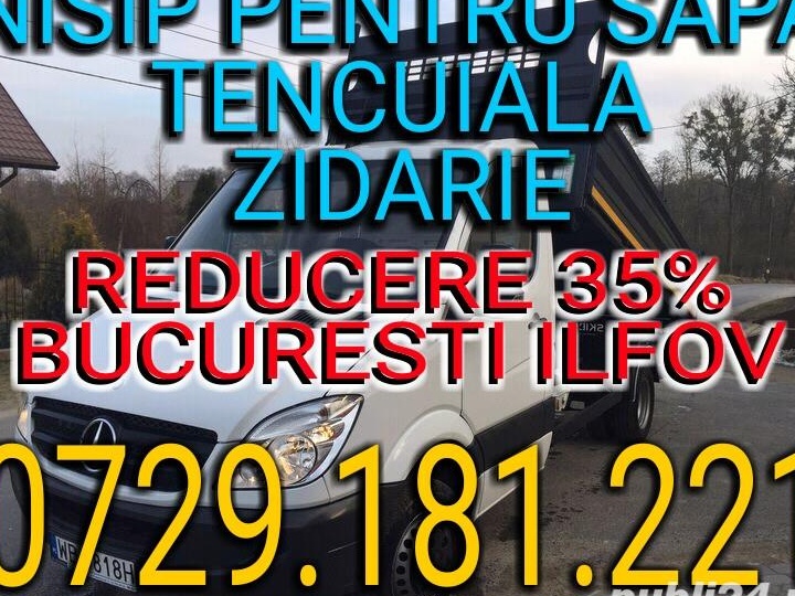 Nisip pentru sapa zidarie tencuiala pavele Bucuresti Ilfov