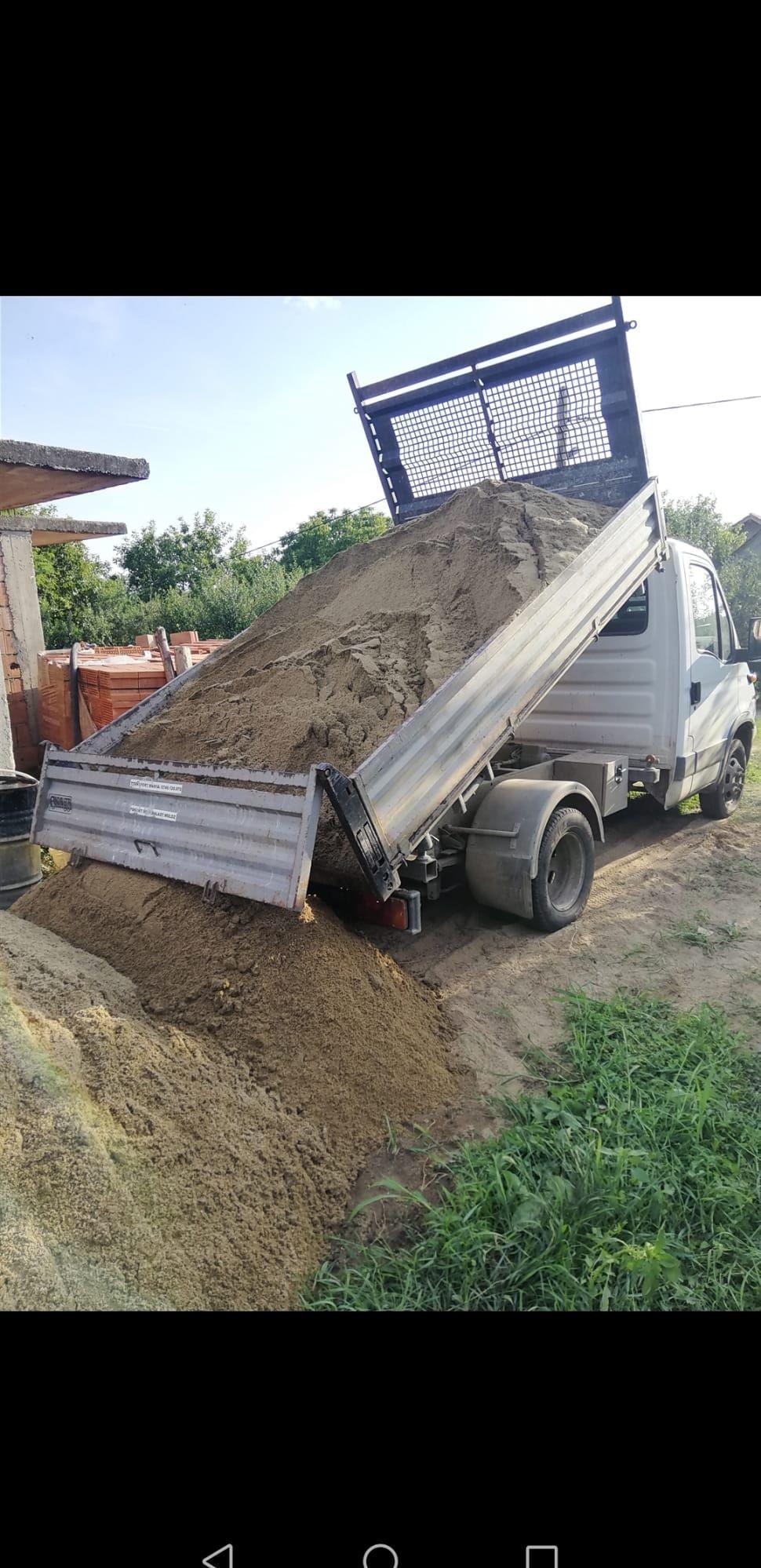 Nisip sort piatră concasată moloz pământ galben nisipos negru mraniță