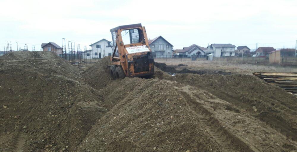 Nivelari cu bobcat si miniexcavator umpluturi fundatii de casa mecanizat