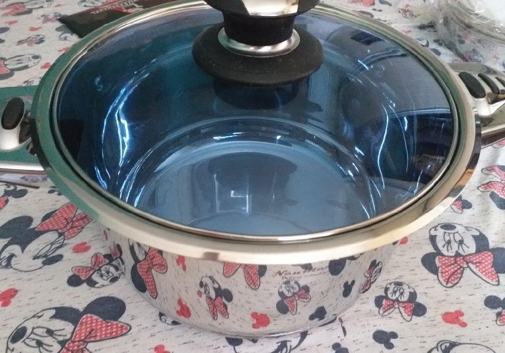 oala nouă 7 litri neumann inox cu capac