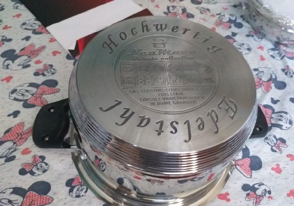 oala nouă 7 litri neumann inox cu capac