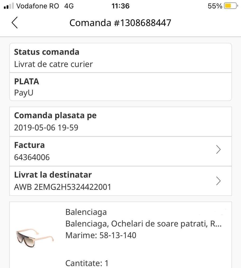 Ochelari de soare Balenciaga Negociabil