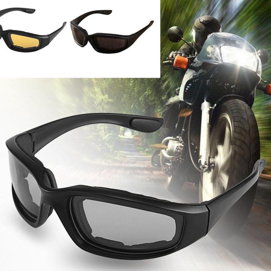 Ochelari moto chopper lentila negru sau galben .