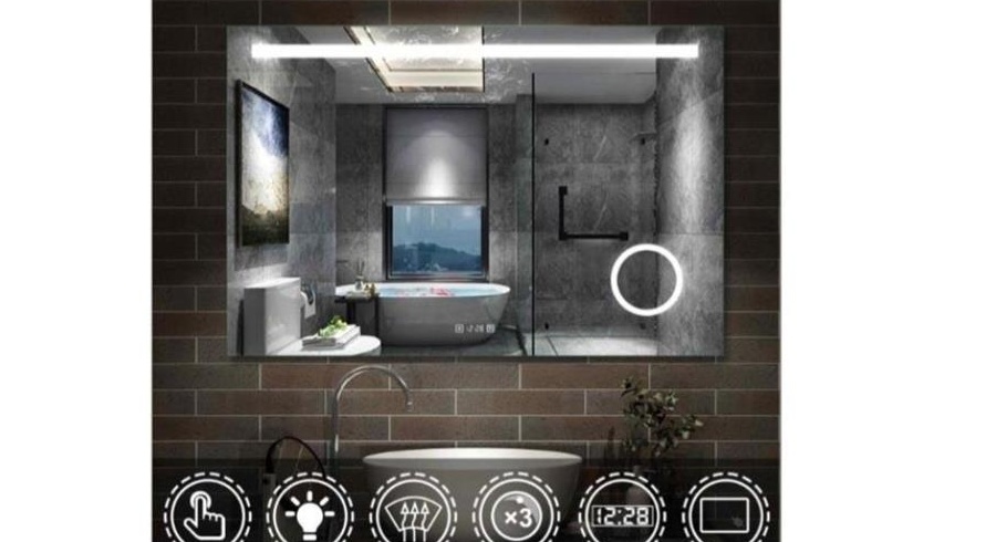 Oglinda de baie cu led de 140 80cm