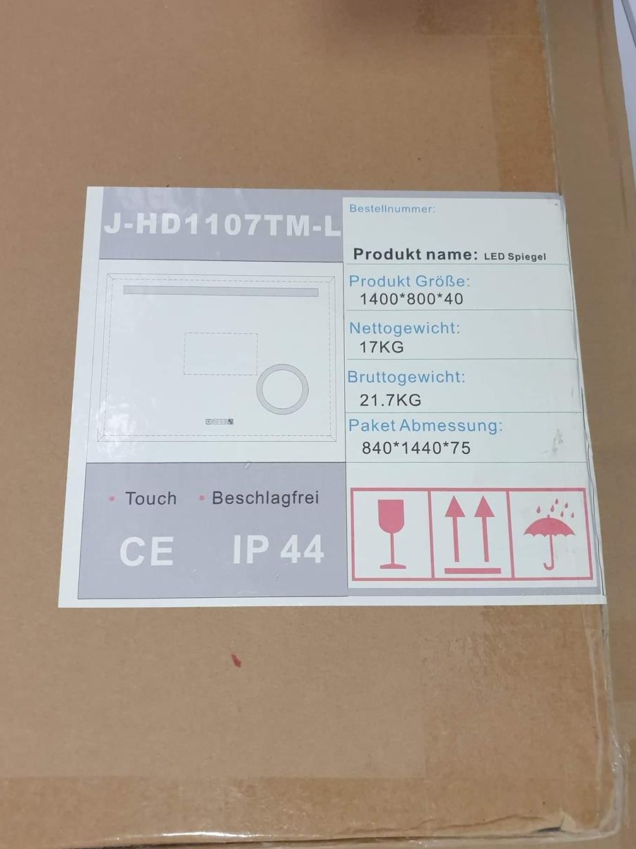 Oglinda de baie cu led de 140 80cm