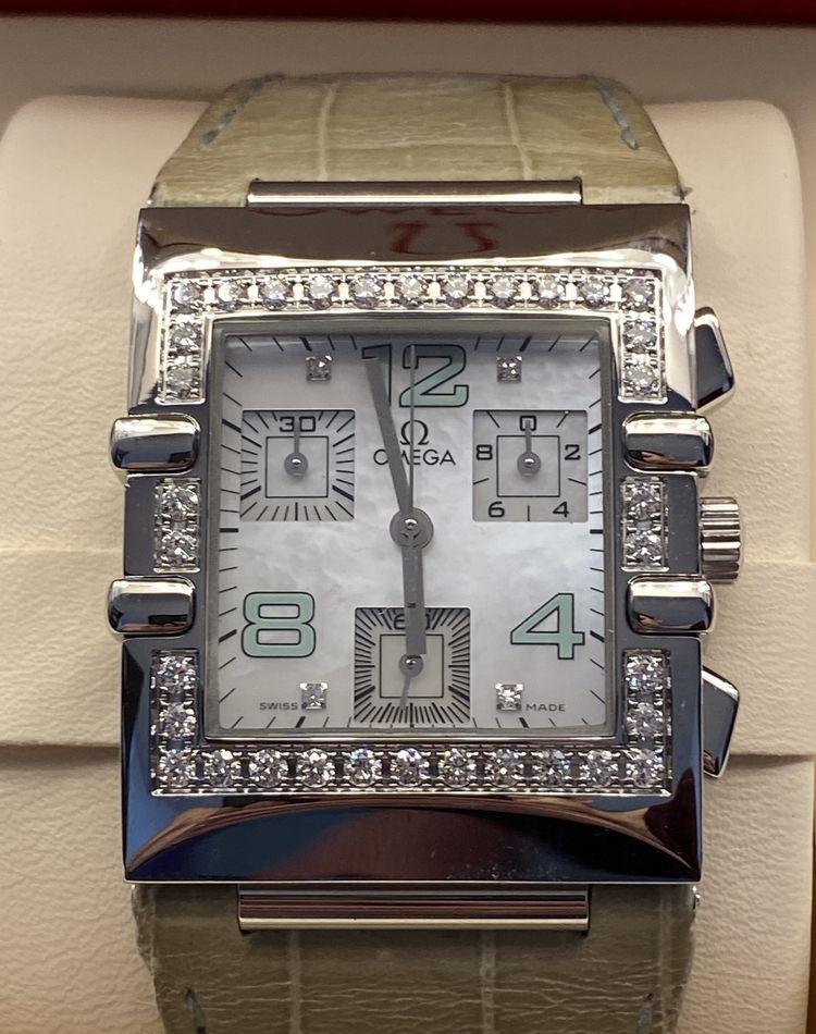 Omega Constelation Quadra otel-diamante -cadran Perla OCAZIE
