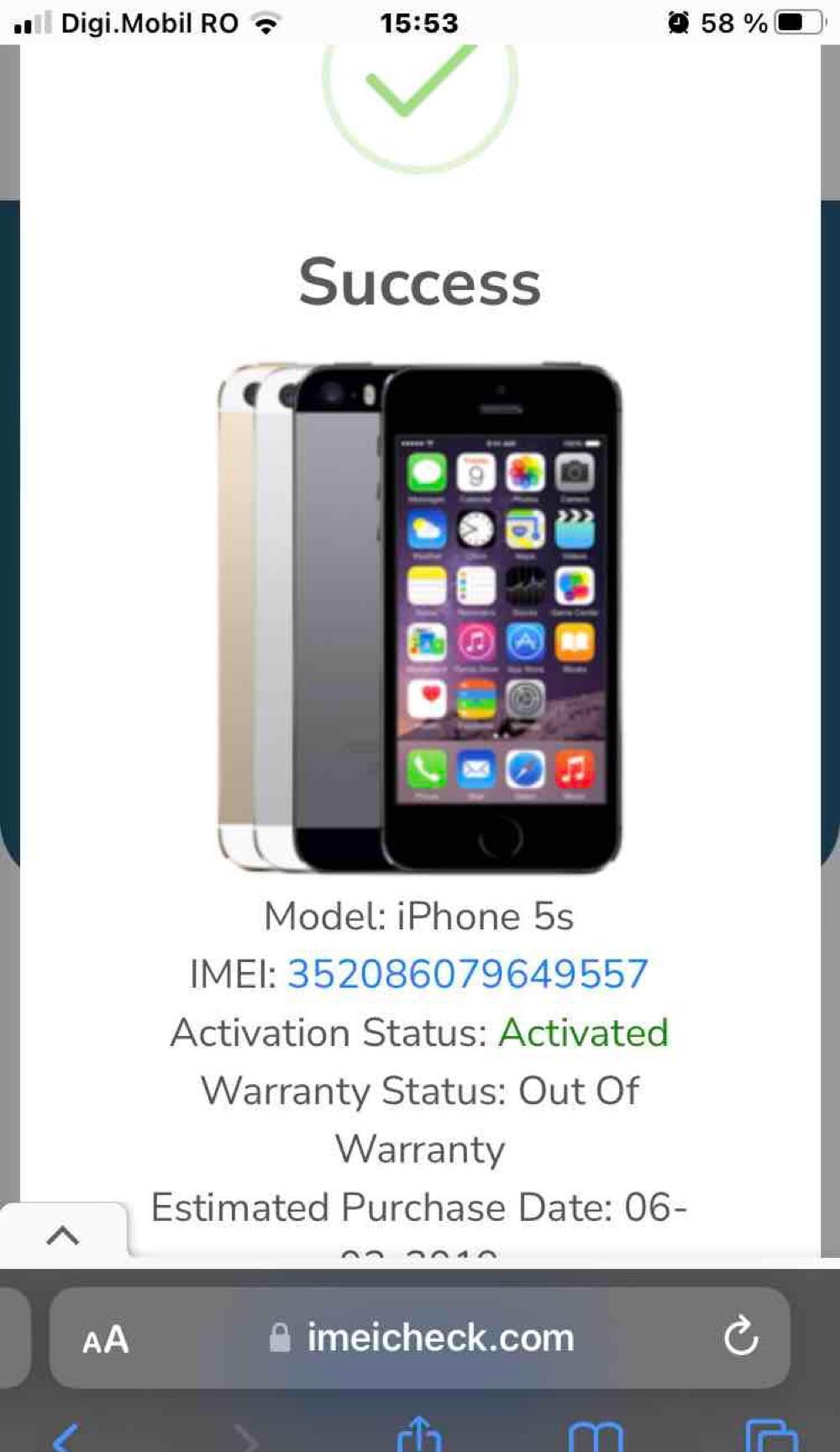 ophone 5s 16gb pentru piese