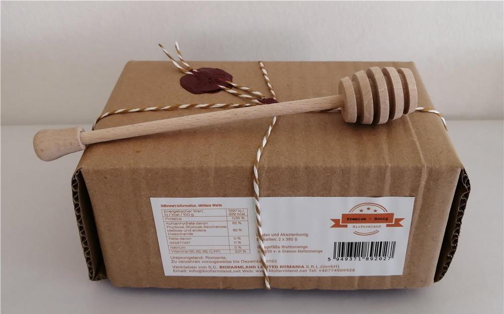 Pachet Miere Premium 2 cutii x 2 sortimente , Tei + Salcam si Tei + Poliflora
