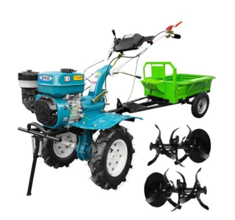 Pachet motocultor cu remorca 500kg Dakard HS1000B - Livrare gratuita