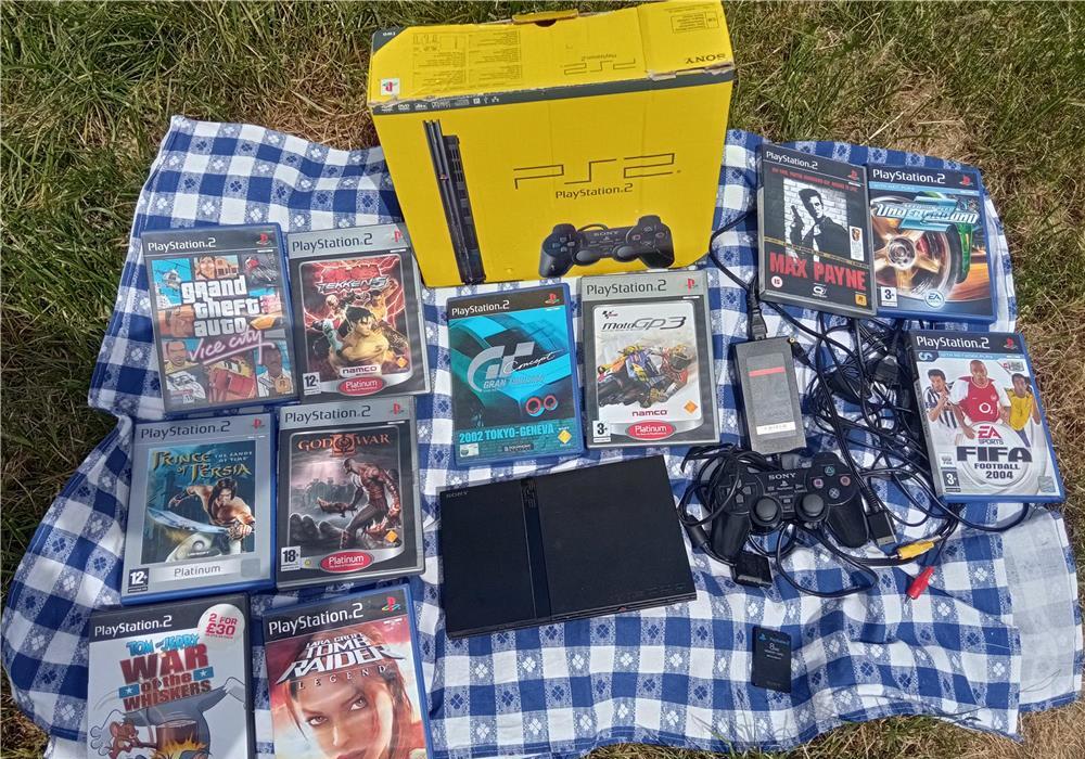 Pachet PlayStation 2 + Jocuri + Memory Card Cadou Ps2, Ps3, Ps4, Ps5
