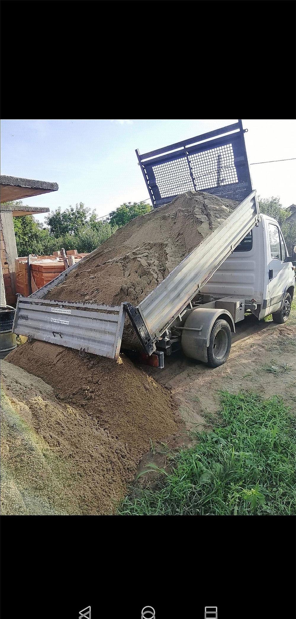Pământ galben nisipos negru mranita moloz sort nisip piatra concasata transport marfa margaritar