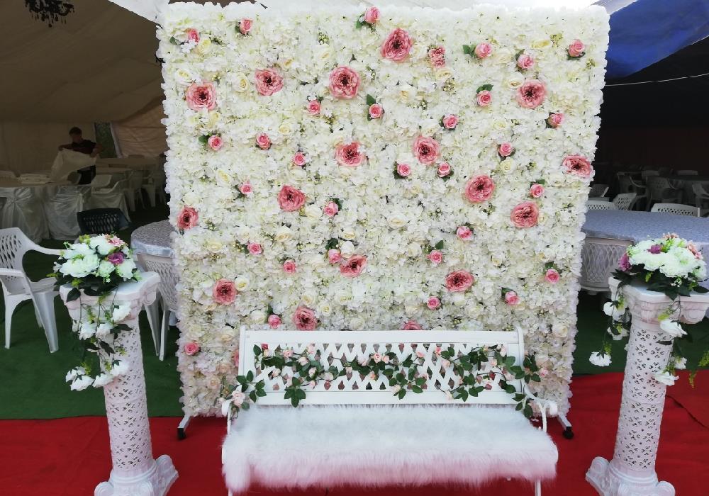 Panou floral alb