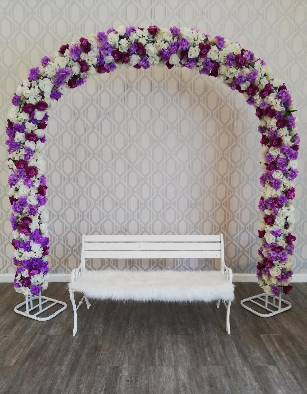 Panou floral alb