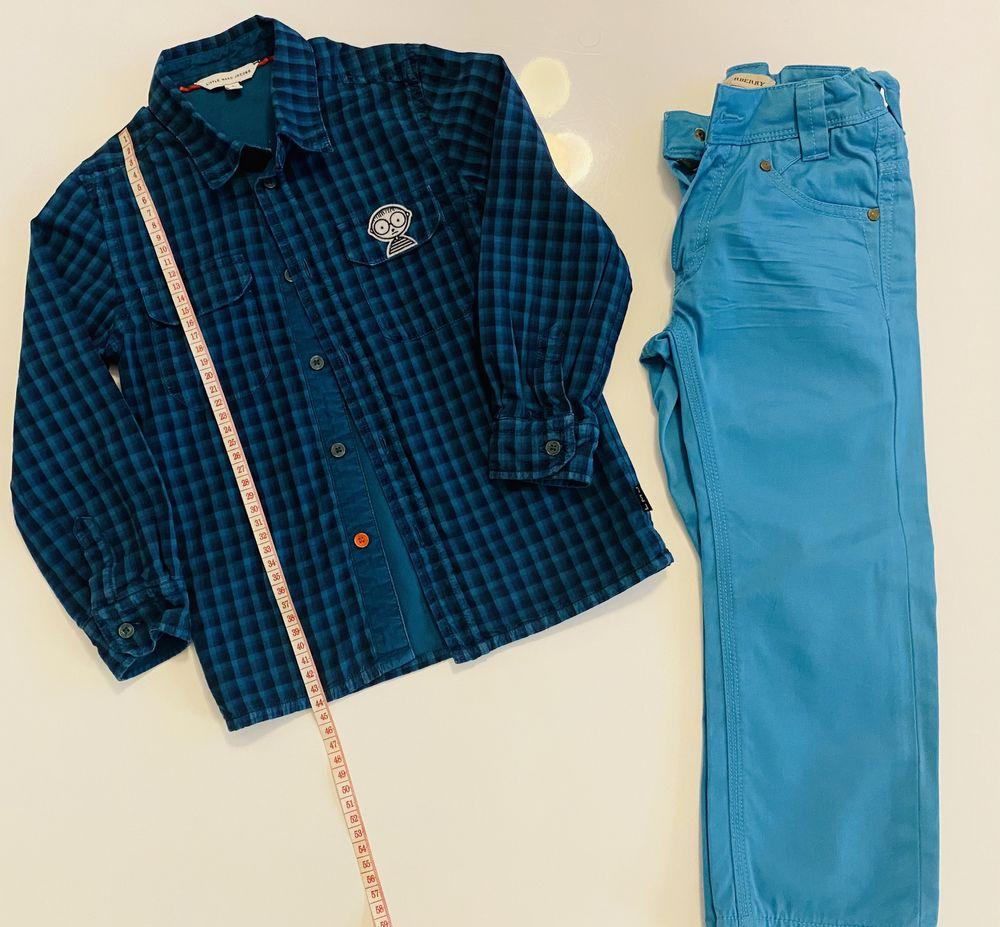 Pantaloni casual si camasa, baieti, 4 ani