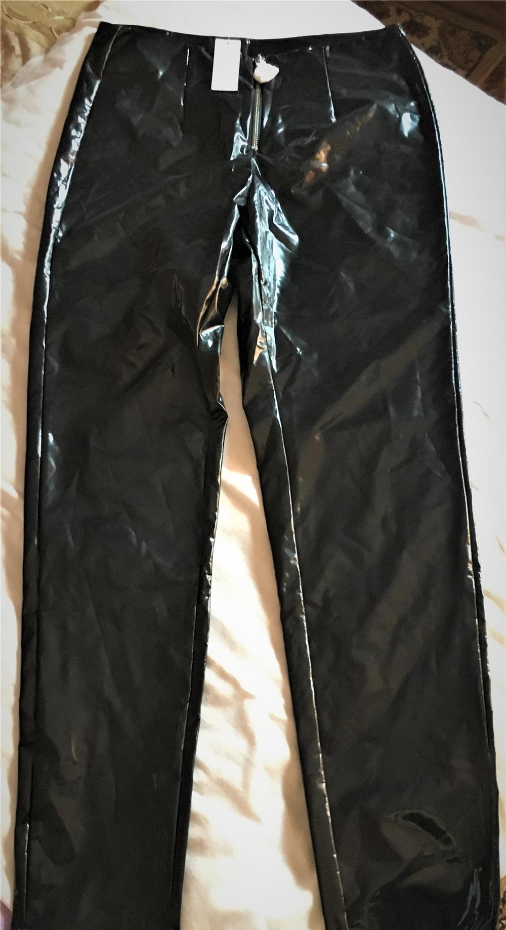 pantaloni de lac, calzedonia de culoare neagra