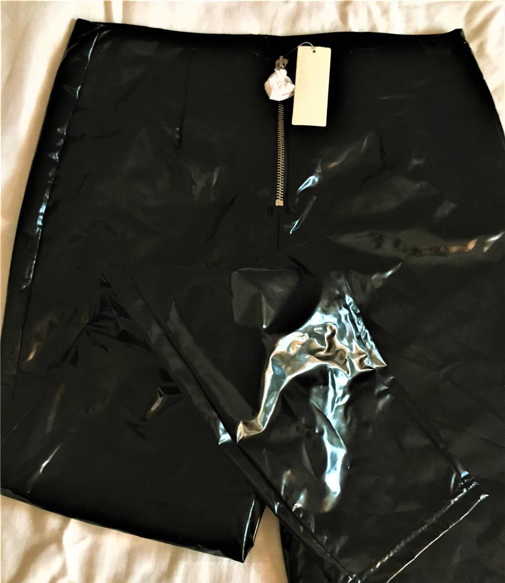 pantaloni de lac, calzedonia de culoare neagra