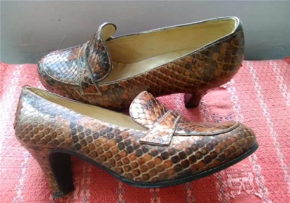 Pantofi si geanta set (piele sarpe)
