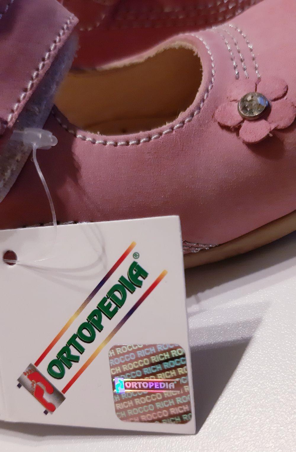 Pantofiori ORTOPEDICI fetițe, NOI, piele întoarsă ORTOPEDIA-mas. 19