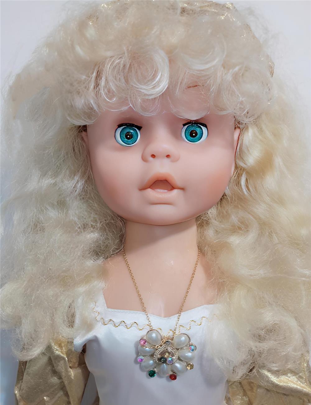 Păpușă blondă, 80 cm