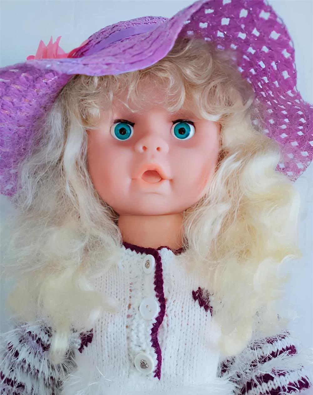 Păpușă blondă, 80 cm