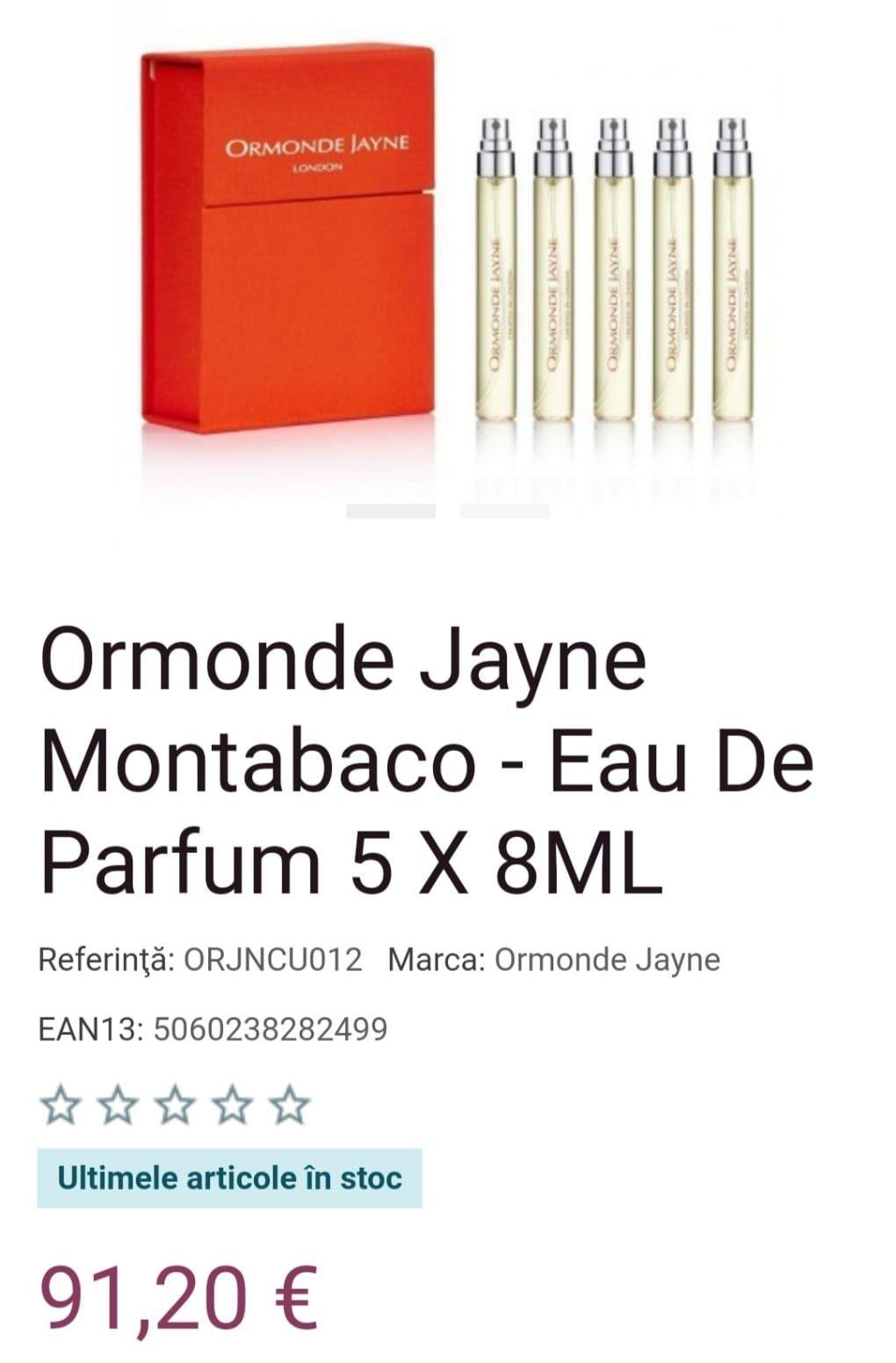 Parfum original Ormonde Jayne Montabaco - Eau De Parfum 5 X 8ML