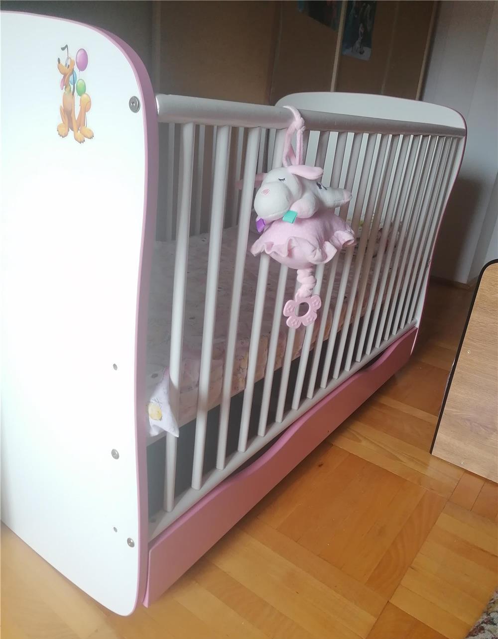 Pătuț lemn, leganare, saltea cocos, suport saltea intarit