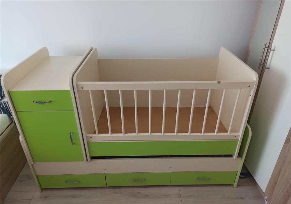 Patut transformabil 3 in 1+ saltea