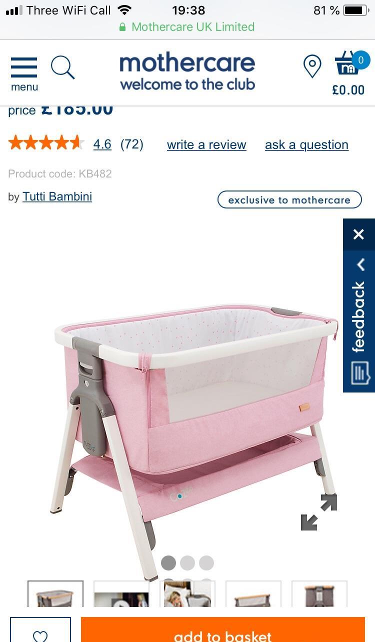 Pătuț tutti bambini cozee roz nou