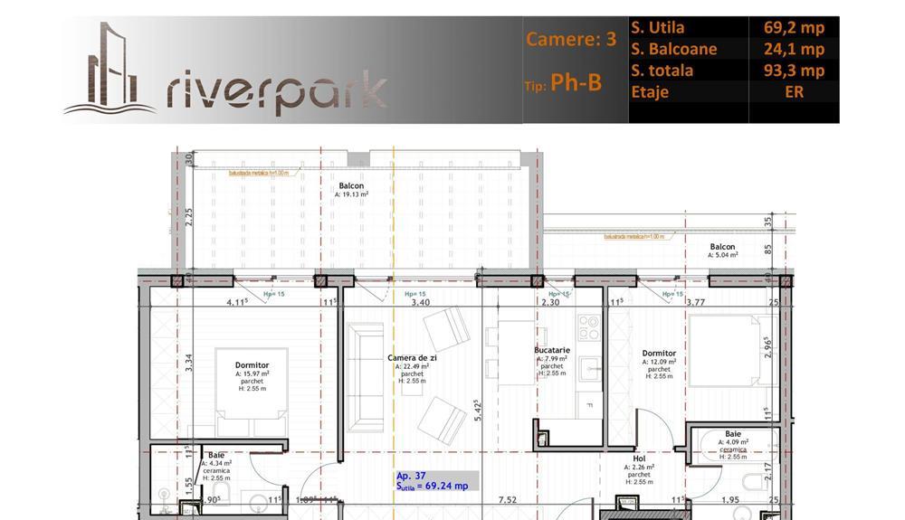 Penthouse in Bloc Nou cu LIFT, cu terase generoase si vedere spectaculoasa