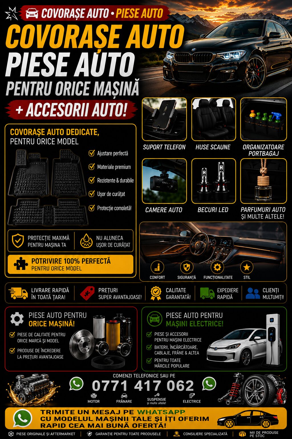 PIESE & ACCESORII AUTO PENTRU ORICE MARCĂ ȘI MODEL