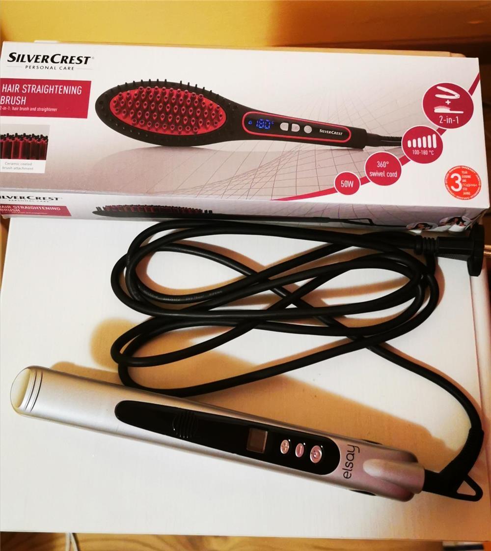 Placa și perie de îndreptat parul