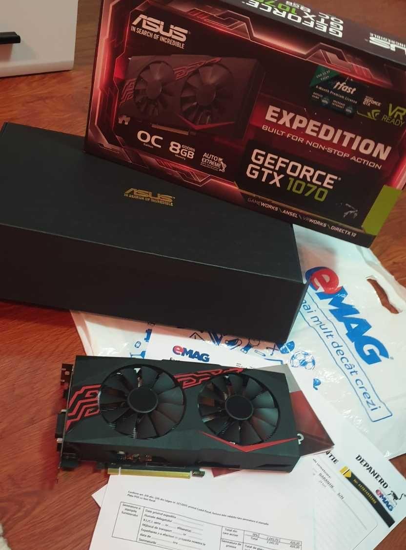 Placa video ASUS GTX 1070 8gb DDR 5 cu factura si garantie EMAG
