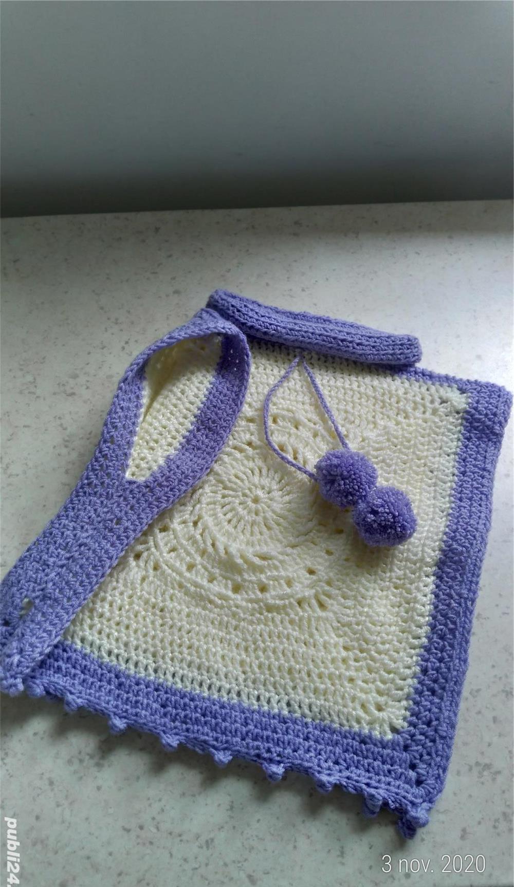 Poncho nou crosetat pentru fetite