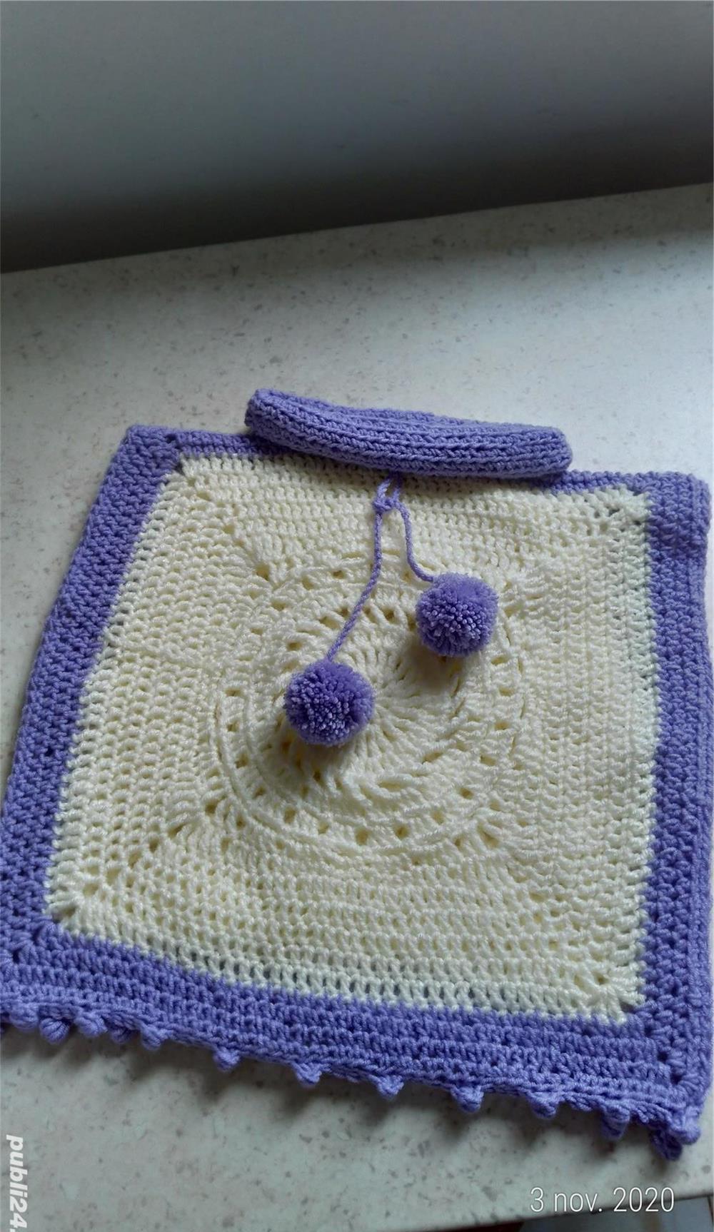 Poncho nou crosetat pentru fetite