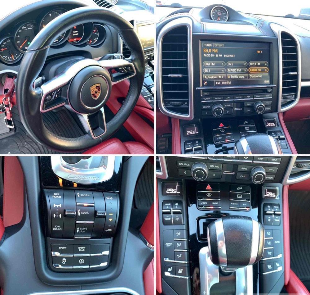 Porsche Cayenne 3.0 Diesel  2016 Sunroof  Perne active  Piele roșie Faruri LED  42-euro +TVA
