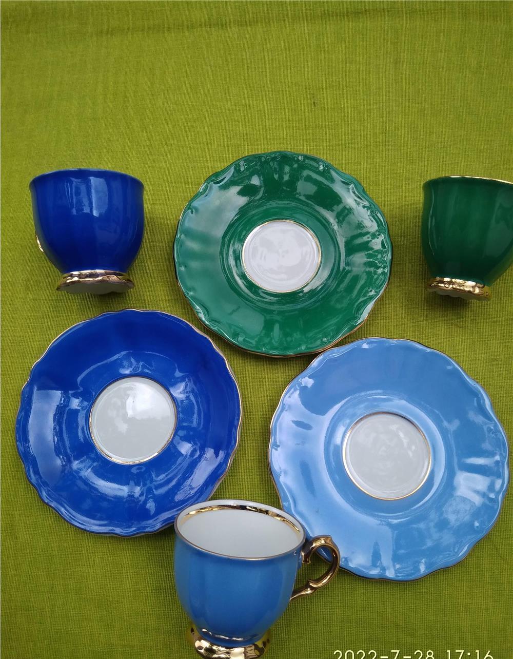 Portelan Bavaria, Bareuther, lot de 3 cesti de cafea