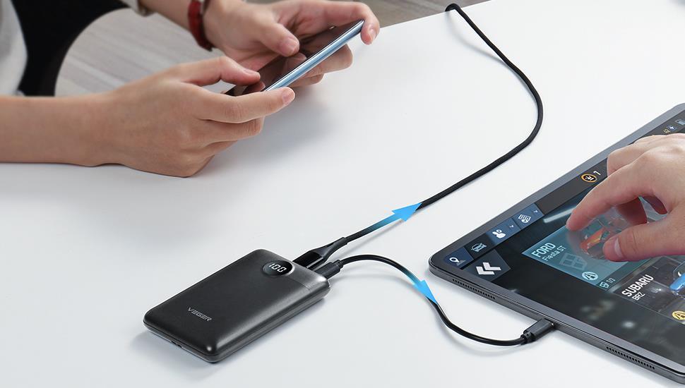 Power Bank Veger S11, 10000mAh, Display LED, Fast-Charge, Negru C727