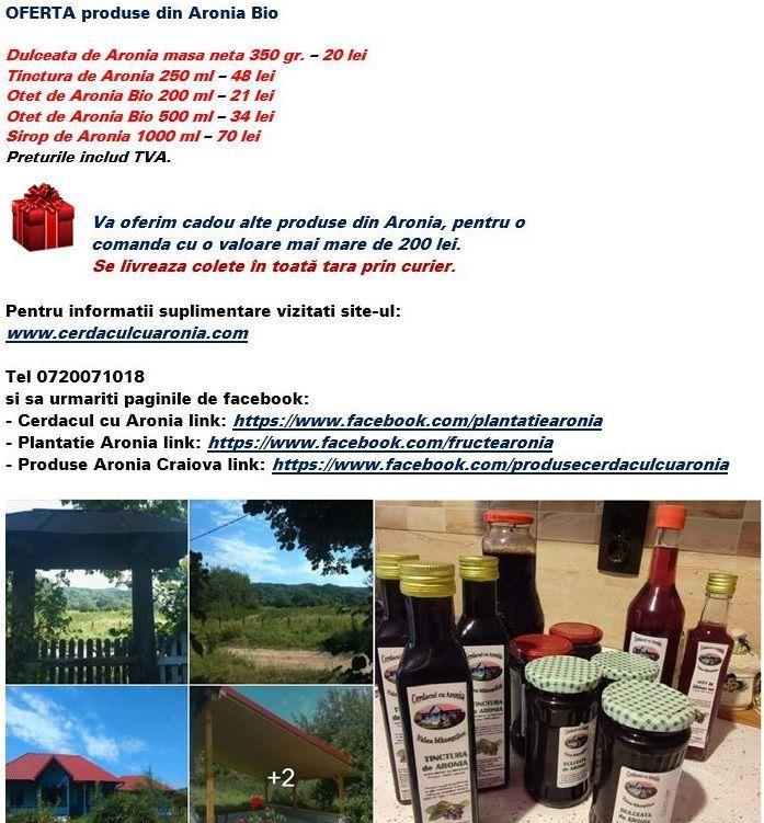 Produse din Aronia Bio - Plantatie jud Gorj