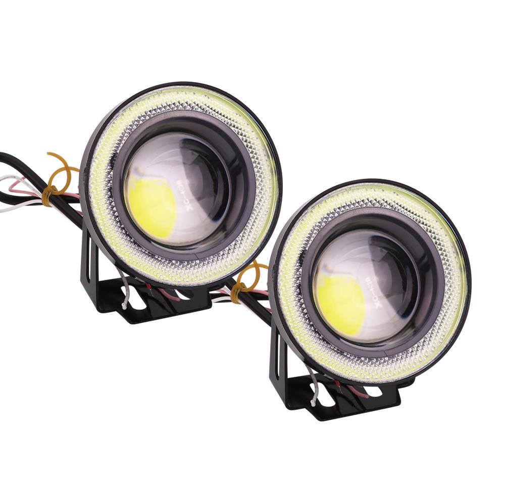 Proiectoare ceata multicolor Led RGB UNIVERSAL telecomanda Angel Eyes