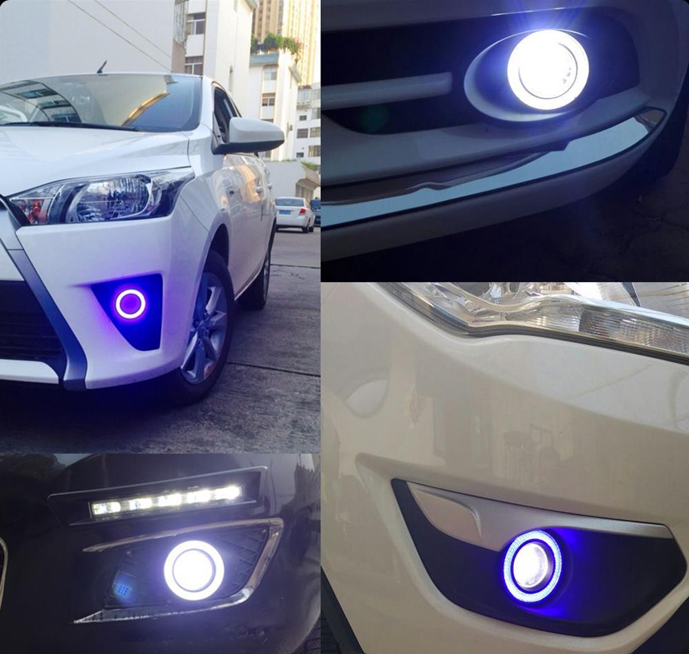 Proiectoare ceata multicolor Led RGB UNIVERSAL telecomanda Angel Eyes